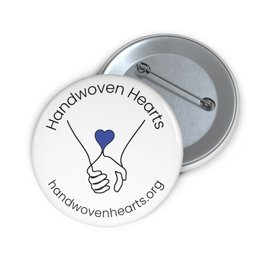 Pin Buttons - Handwoven Hearts