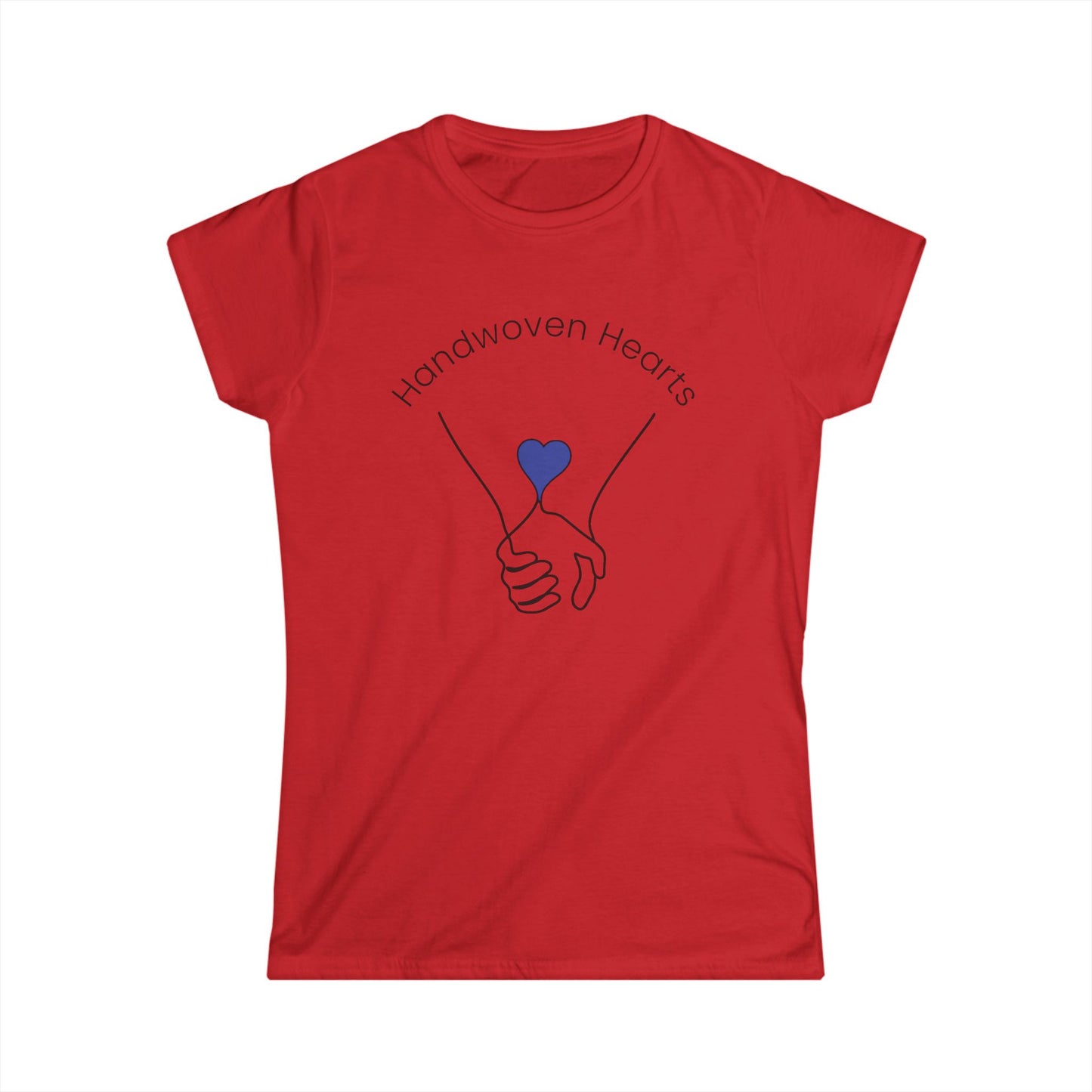 Women's Soft-style Tee - Handwoven Hearts Logo